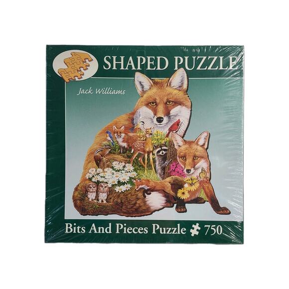 Bits And Pieces Other - Bits And Pieces Puzzle FOREST FOXES SHAPED Puzzle 750 pcs - Sealed - 2008